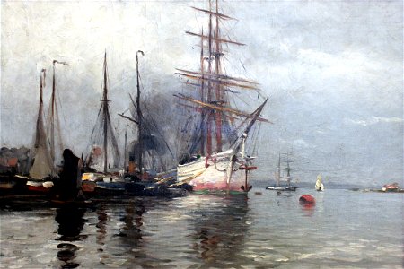 1900 Petersen-Angeln Segelschiff im Flensburger Hafen anagoria