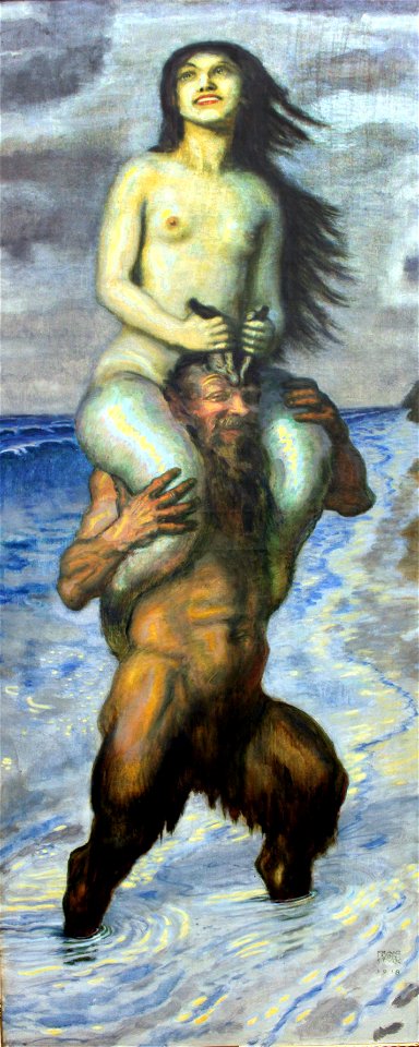 1918 von Stuck Faun und Nixe anagoria
