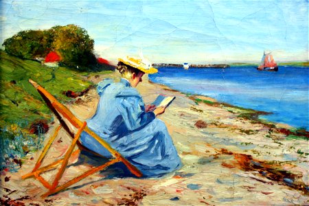 1900 Toni Eckener am Strand bei Rinkenis anagoria