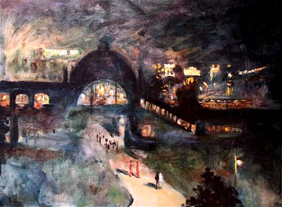 1925 Ury Bahnhof Nollendorfplatz bei Nacht anagoria