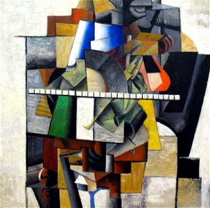 1913 Malevich Portrait von Mikhail Matjuschin anagoria