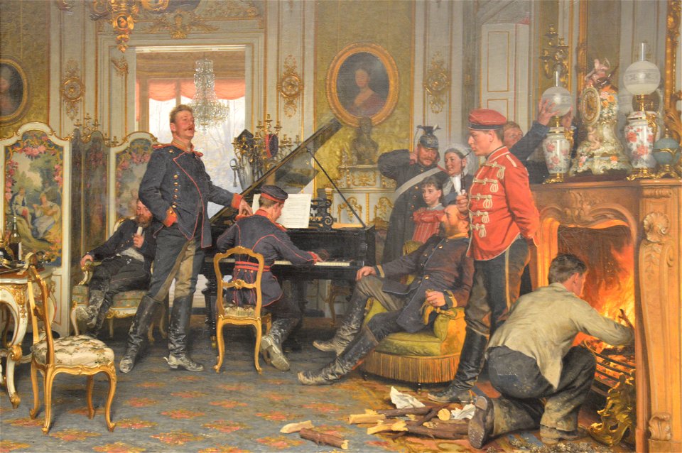 Anton von Werner - A Billet outside Paris (1894) 1