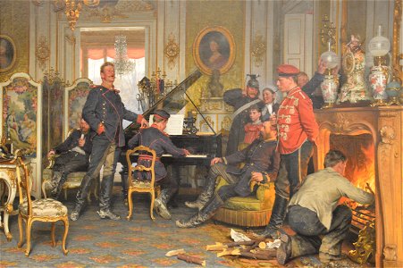 Anton von Werner - A Billet outside Paris (1894) 1