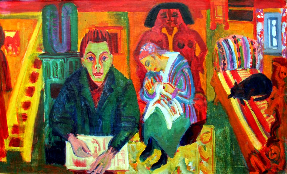 1921 Kirchner Das Wohnzimmer anagoria