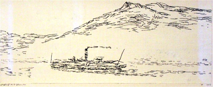 1911 Klee Dampfschiff auf dem Thunersee anagoria
