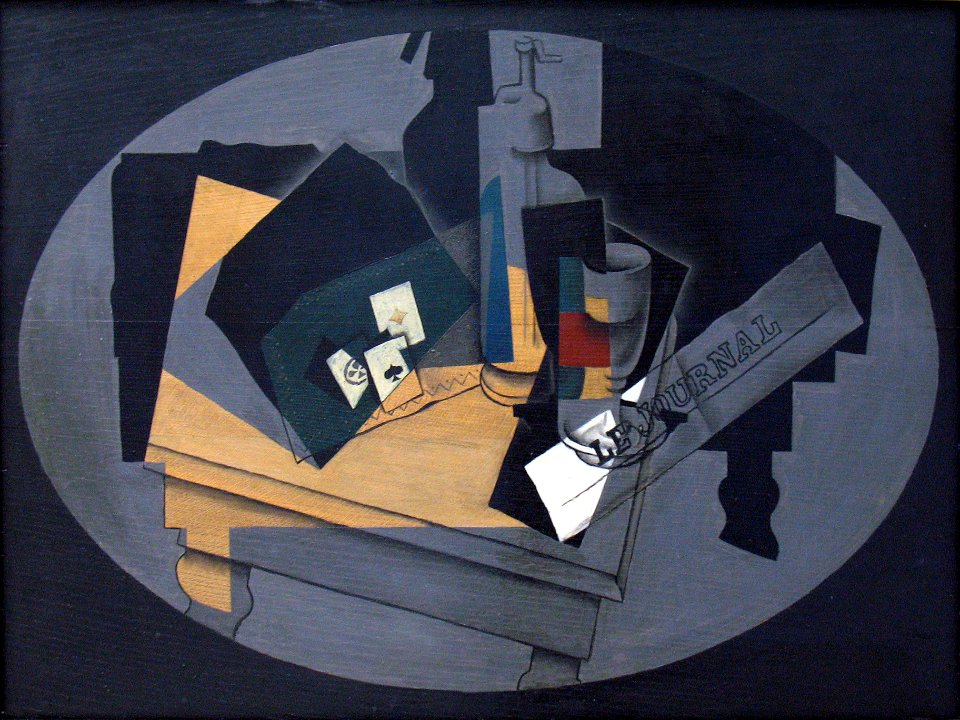 1916 Gris Spielkarten und Siphon anagoria