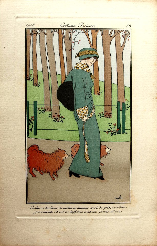 Costumes Parisiens No.58 Marie Madeleine Franc-Nohain, 1913