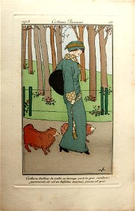 Costumes Parisiens No.58 Marie Madeleine Franc-Nohain, 1913. Free illustration for personal and commercial use.