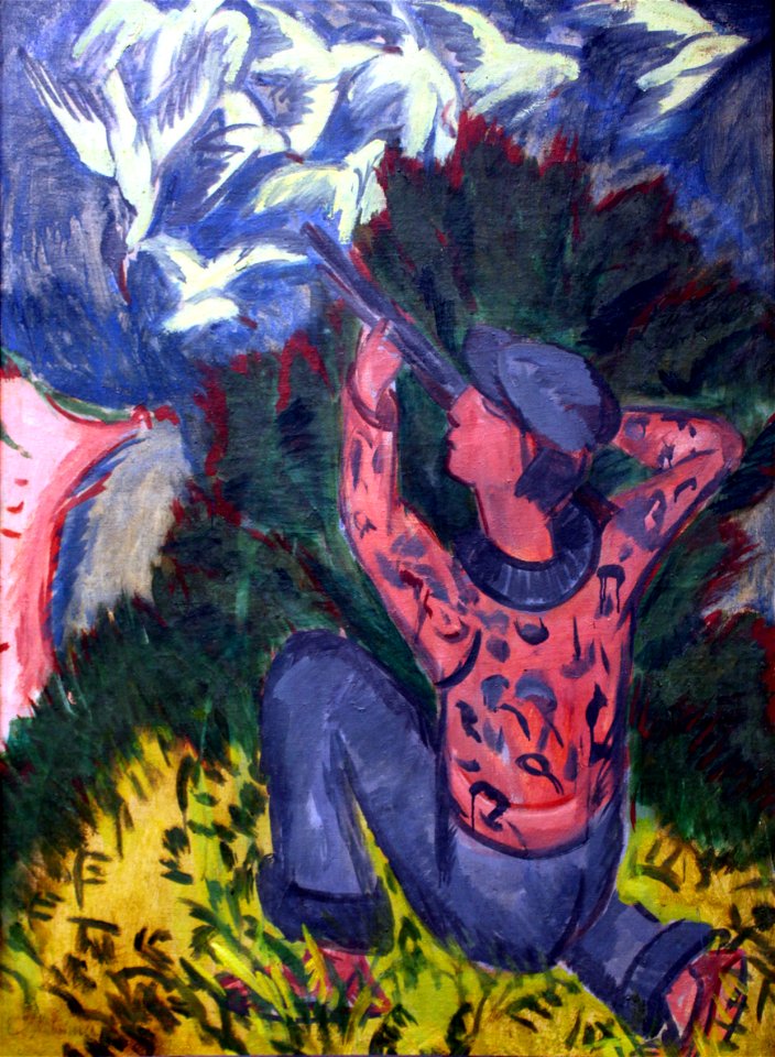 1912 Kirchner Möwenjäger im Gehölz anagoria