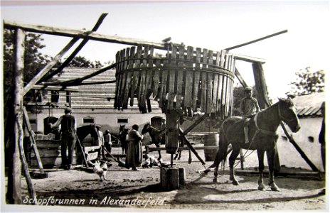 1918. Schöpfbrunnen in Alexanderfeld