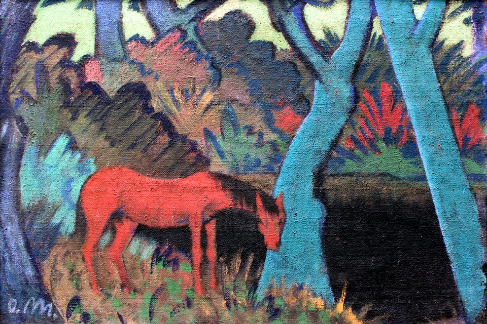 1928 Mueller Zigeunerpferd am schwarzen Wasser anagoria
