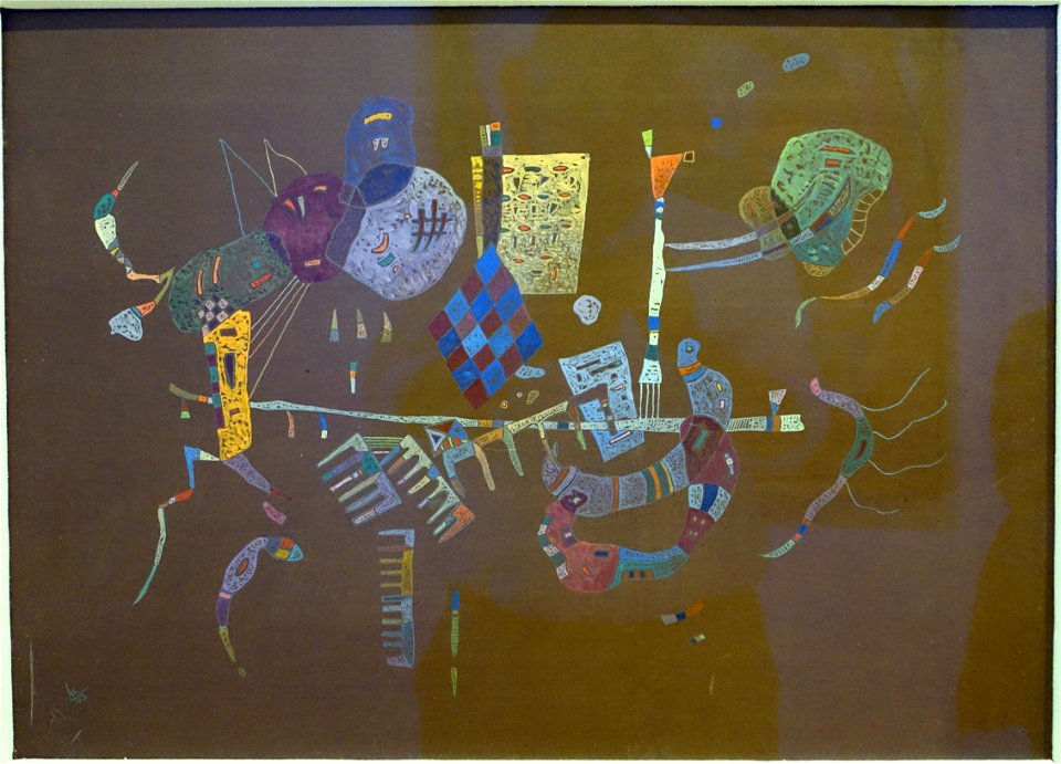 Around the Line by Wassily Kandinsky, 1943 AD, oil on cardboard - Museo Nacional Centro de Arte Reina Sofía - DSC08773