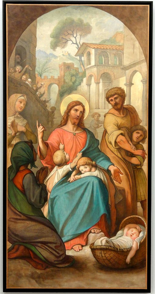 Beauvais (60), MUDO, Raymond Balze - Laissez venir à moi les petits enfants, gouache, 1866 1