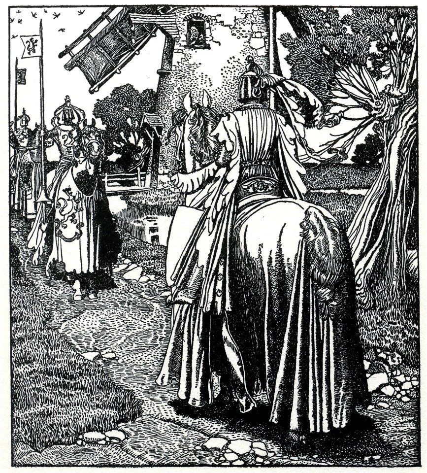 Arthur-Pyle The White Champion meets Two Knights at the Mill