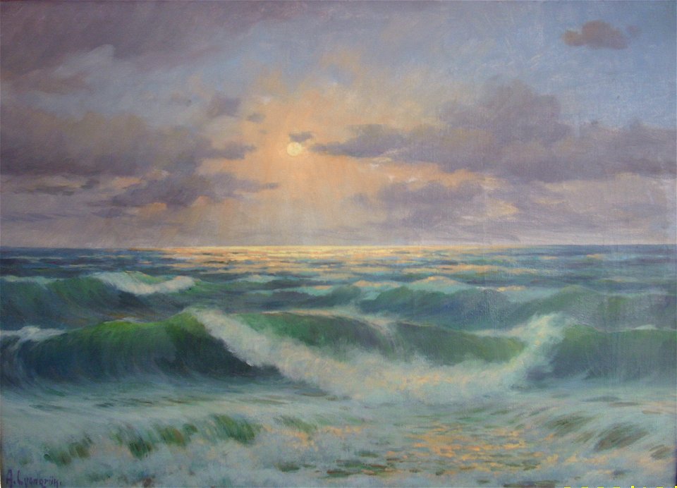 Arnold Lyongrün, Ölgemälde Ostseewellen (1920er Jahre)