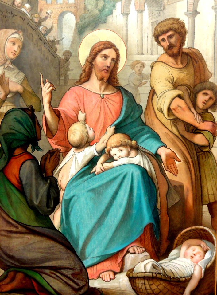 Beauvais (60), MUDO, Raymond Balze - Laissez venir à moi les petits enfants, gouache, 1866 2