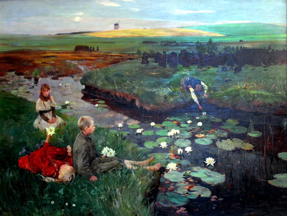1897 Dettmann Bei den Wasserrosen im Moor anagoria