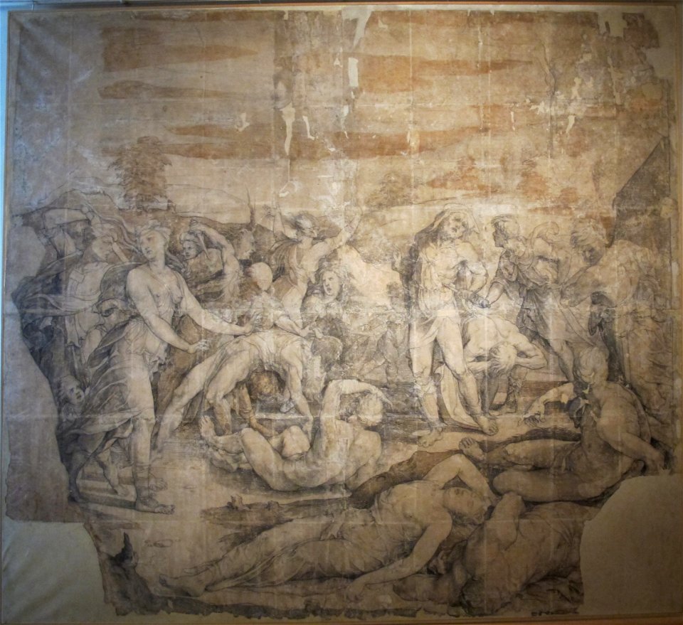 Beccafumi, cartone per pavimento duomo diena, 1529-1531, 01