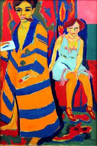 1910 Kirchner Selbstbildnis mit Modell anagoria