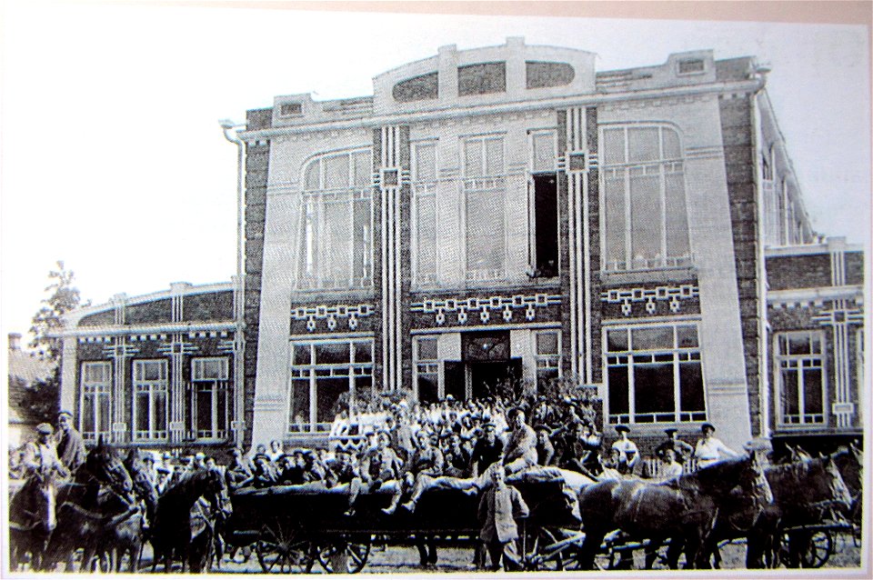 1910. Central School in Orlovo (Melitopolskyi Raion, Zaporizhia Oblast, Ukraine), village festival