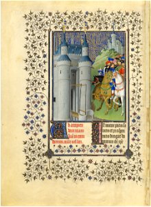 Belle Heures du duc de Berry - f223v - Le Duc en voyage