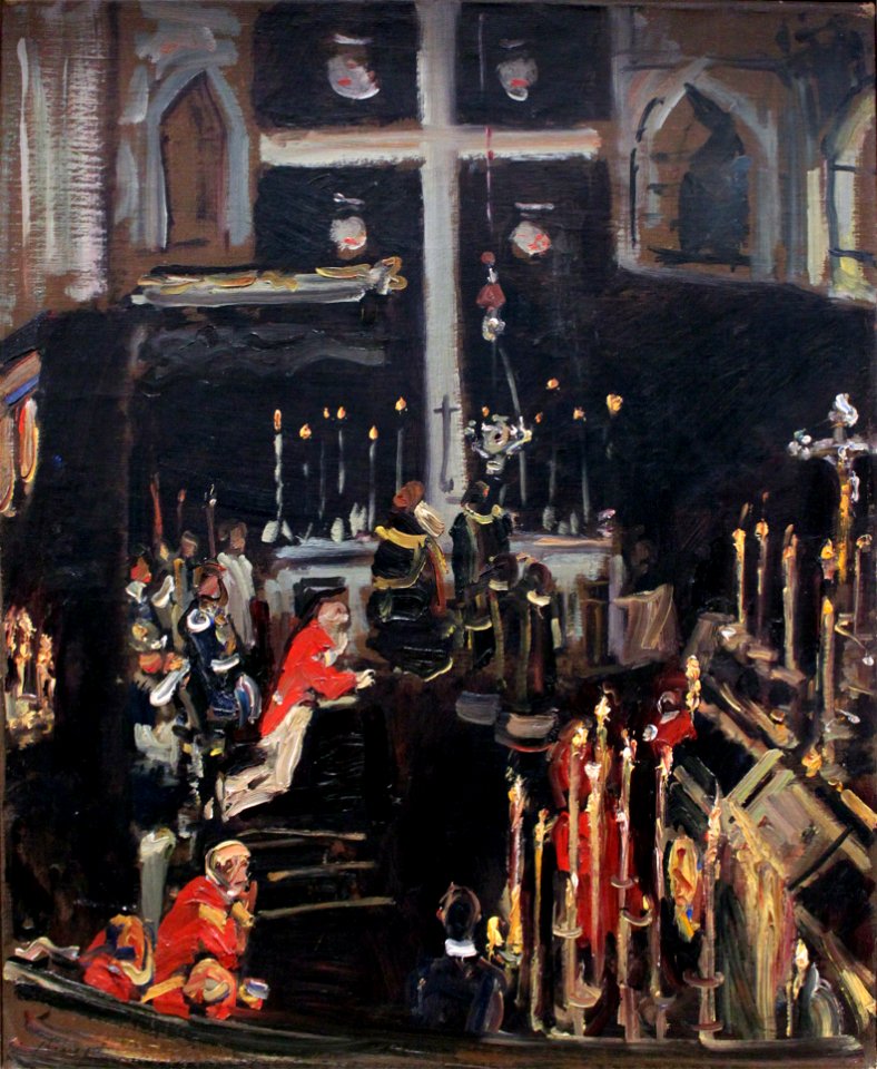 1908 Slevogt Seelenmesse der Sankt Georgsritter anagoria