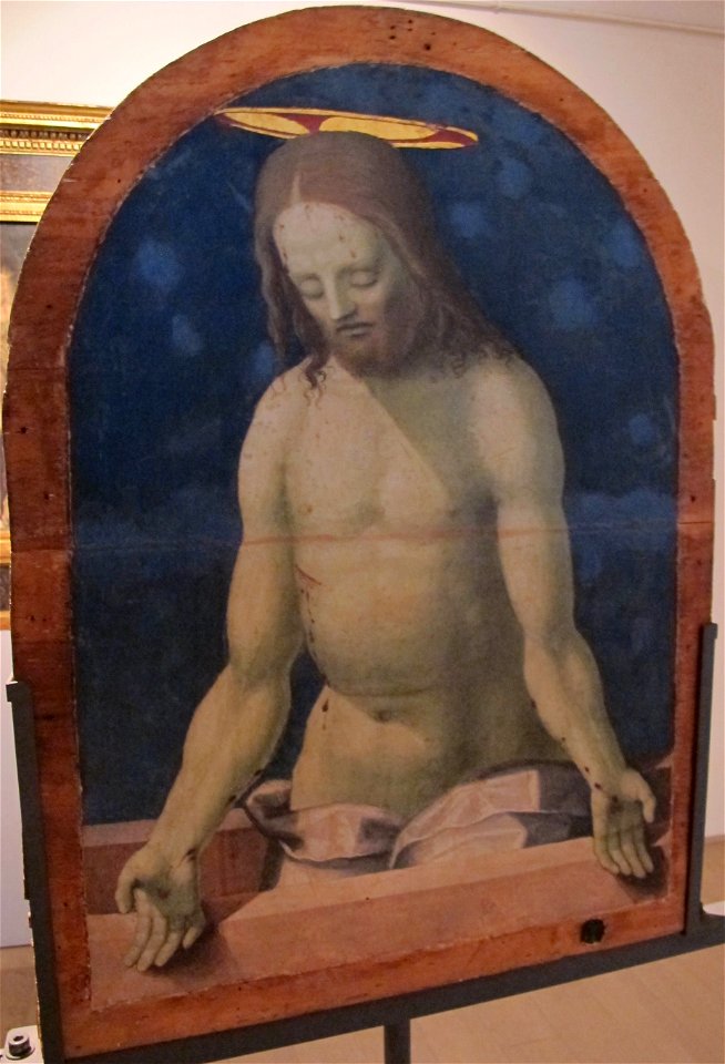Beccafumi, cataletto per defunti di una compagnia, cristo in pietà