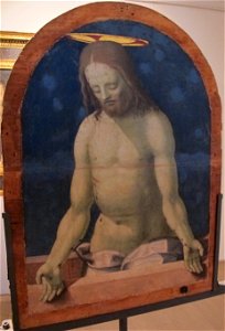 Beccafumi, cataletto per defunti di una compagnia, cristo in pietà