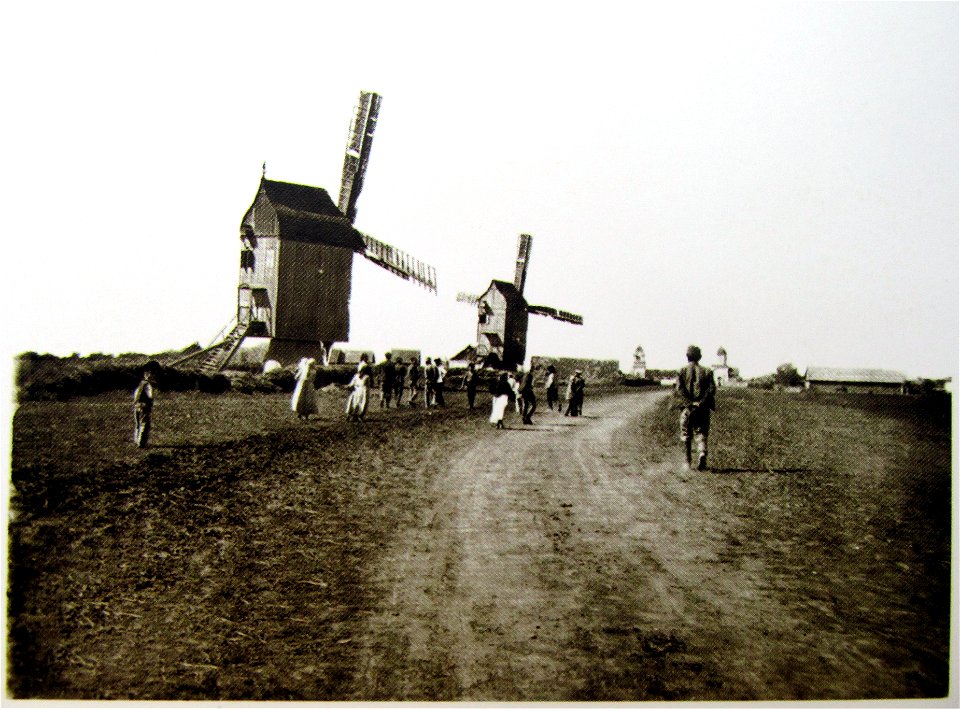 1918. Windmills in German Lutheran settlement Johannesruh 1