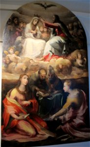 Beccafumi, incoronazione della vergine e santi, 1540 ca, 01