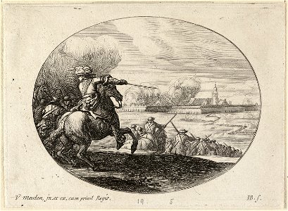 Belegering van een stad met stadswallen. NL-HlmNHA 1477 53009185