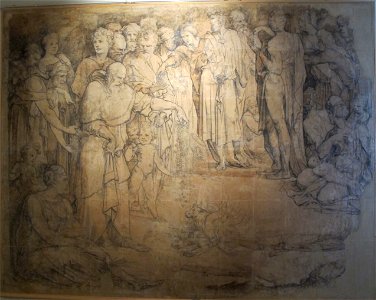 Beccafumi, cartone per pavimento duomo diena, 1529-1531, 03