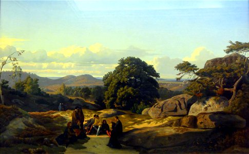 Benouville, Jean-Achille — Abaelard spricht mit seinen Schülern bei Melun — 1837