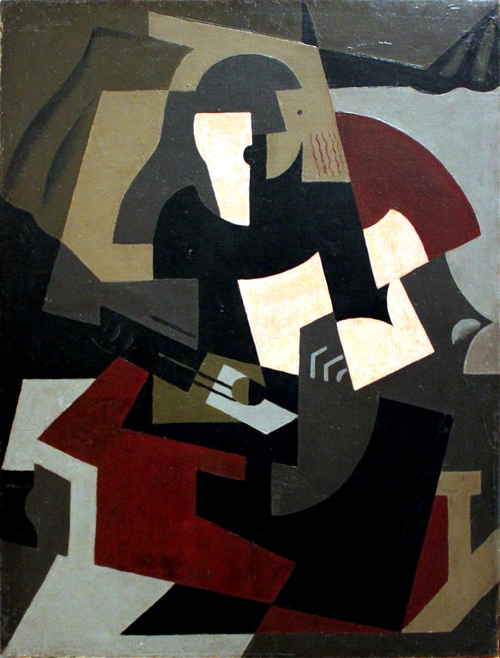 1917 Blanchard Frau mit Gitarre