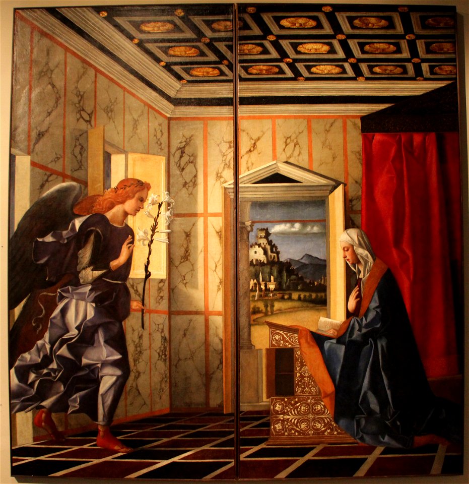 Giovanni bellini e aiuti, annunciazione, 1500 ca. 01