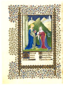 Belle Heures du duc de Berry - f042v - Visitation