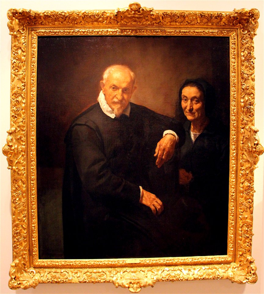 Simone cantarini, doppio ritratto di gentiluomo e gentildonna col rosario, 1645 ca, da fondaz. carisbo, bologna