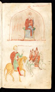 Bern, Burgerbibliothek, Cod. 120.II, f. 121r – Petrus de Ebulo Liber ad honorem Augusti, lat