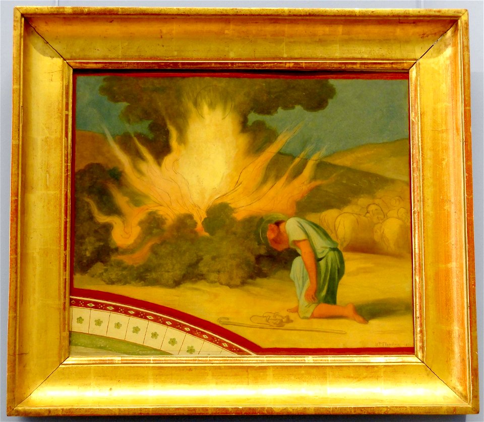 Beauvais (60), MUDO, Hippolyte-Jean Flandrin - Moïse devant le Buisson Ardent, 1856