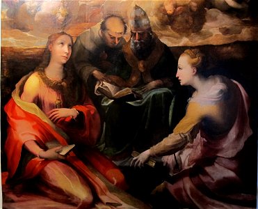 Beccafumi, incoronazione della vergine e santi, 1540 ca, 02