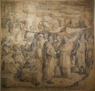 Beccafumi, cartone per pavimento duomo diena, 1529-1531, 05