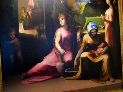Beccafumi, natività di maria, 1530 ca. 03