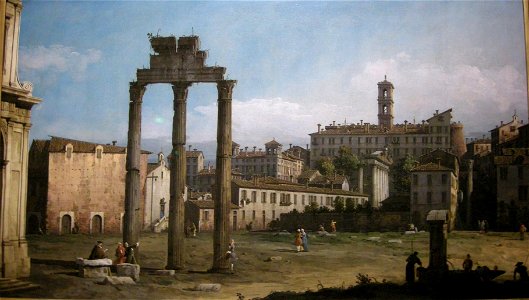 Barnardo bellotto, rovine del foro di roma, 1743 circa