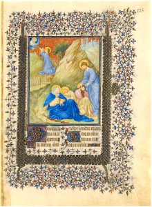 Belle Heures du duc de Berry - f123r - Christ au jardin des oliviers