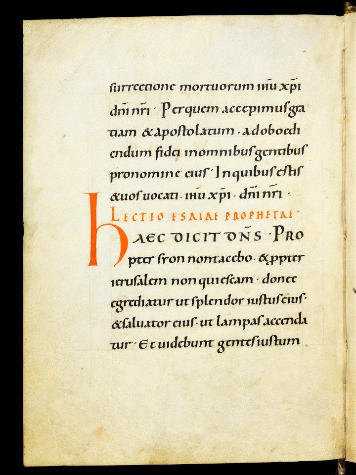Beromünster, Stiftskirche St. Michael, Epistolar, f. 2v – Epistolary