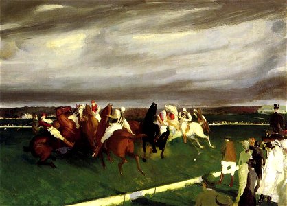 George W. Bellows - Polo at Lakewood, 1910. Free illustration for personal and commercial use.