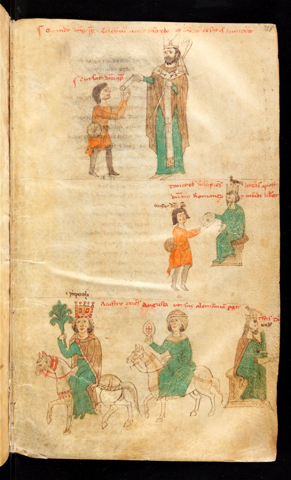 Bern, Burgerbibliothek, Cod. 120.II, f. 128r – Petrus de Ebulo Liber ad honorem Augusti, lat