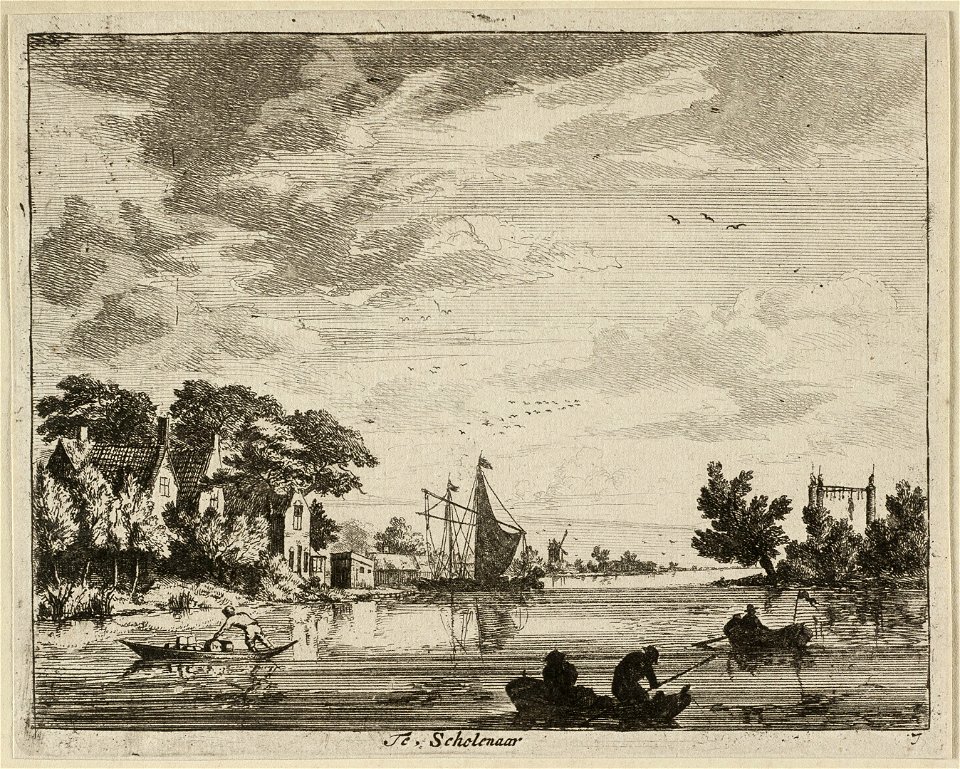 Bedrijvigheid op een rivier. NL-HlmNHA 1477 53012666