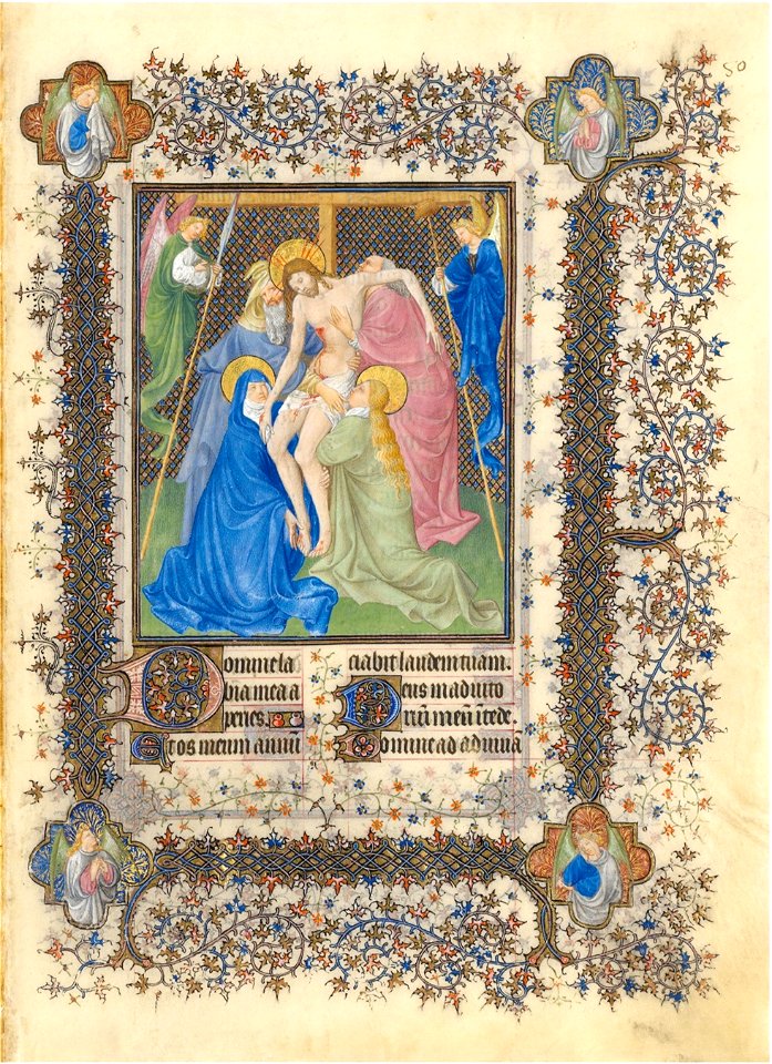 Belle Heures du duc de Berry - f080r - descente de croix