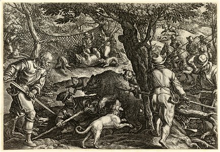 Berenjacht met netten. NL-HlmNHA 1477 53008423